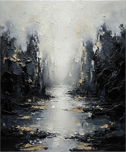 Ochre Fractures Within A Charcoal Ravine — David Moreau