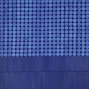 Duality Of Pattern: Indigo Striations Meeting Periwinkle Dot Constellations Unveiled — Christian Noiret, Contemporary Abstract Painting