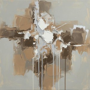Monumental Core Of Earth And Light In Sculptural Impasto White — David Moreau, Plaster & Texture Art