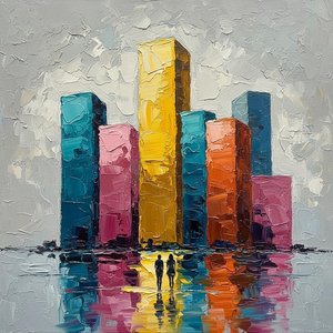 Monolithic Echoes In Prismatic Light: A Singular Vision Of Monumental Abstract Totems — Christian Noiret