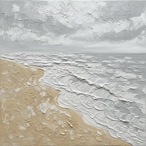 Fragmented Shoreline In Silver And Sand: A Sculptural Study Of Tides — David Moreau
