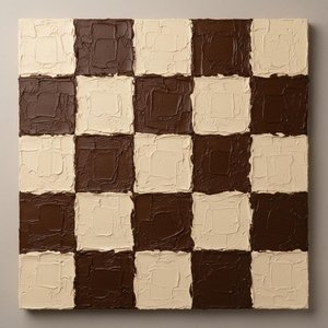 Monolithic Rhythm In Umber And Cream: A Sculptural Study Of Tactile Geometric Harmony — David Moreau