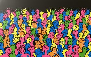 Vibrant Echoes Of A Multicolored Crowd In An Infinite Black Void — Étienne Schmitt