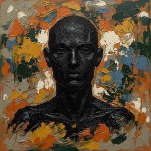 Monolithic Shadow Emerging From The Fragmented Chaos Of Earth And Ochre — Christian Noiret