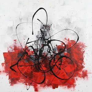 Crimson Kineticism: A Singular Study Of Calligraphic Tension And Visceral Motion — Christian Noiret