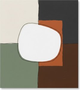 Ethereal Equilibrium: A Monolithic Study Of Organic Forms And Earthbound Tones — Laurent Fabre, Neo-abstract Art (modern Abstract Compositions)