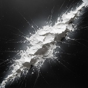 Celestial Fracture: A Monumental Study Of Radiant White Amidst Infinite Charcoal Void — David Moreau