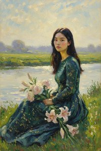 Gilded Serenity: An Afternoon In The Luminist Glade — Caroline Dumas