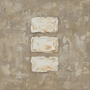 Monolithic Echoes In Cream And Taupe: A Meditative Study Of Sculptural Texture — Laurent Roche