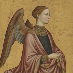 Celestial Eminence: The Gilded Seraph — Marc Duvallier, Sienese Gothic