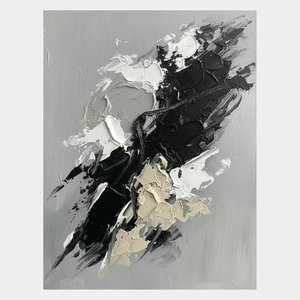 Monolithic Echoes In Obsidian And Bone: A Singular Study Of Kinetic Tension — Christian Noiret, Contemporary Abstract