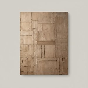 Monolithic Echoes Of Sand And Stone In A Sculpted Geometric Relief — David Moreau