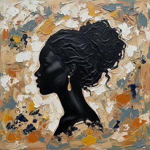 Ephemeral Silhouette Amidst Fragmented Ochre And Midnight Shadows, A Singular Masterpiece — Christian Noiret