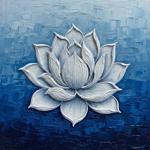 Ethereal Blue Monolith: A Sculptural Study Of Serenity And Infinite Radial Bloom — David Moreau