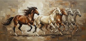 Monumental Rhythms: An Organic Procession Of Sculpted Horses In Earthy Tones — Christian Noiret