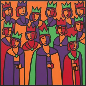 Monarchs Of The Eternal Plane: A Symmetrical Study In Vibrant Geometric Majesty — Caroline Pelletier