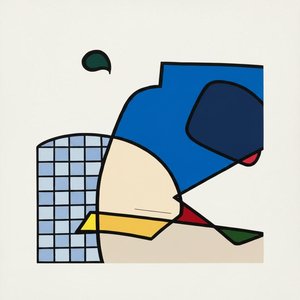 Cerulean Equilibrium: A Meditative Study Of Geometric Harmony And Organic Flow — Jean-paul Blanchet