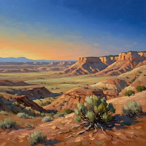 Ethereal Ochre: Solitude of the Ancient Mesa