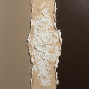 Eroded Monolith In Layers Of Earth, Cream, And Deep Umber Shadow — David Moreau