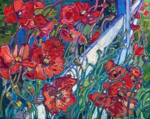 Poppies And Fence — Erin Hanson