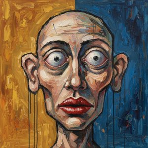 Fragmented Soul In Ochre And Prussian Blue: A Monumental One Of One Masterpiece — Christian Noiret