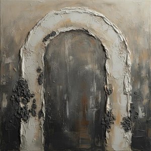 Weathered Threshold Of Charcoal And Bone — David Moreau