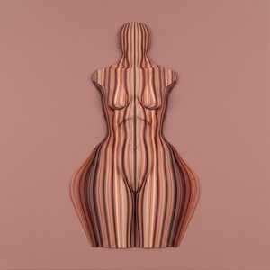 Earthen Resonance: A Monolithic Silhouette Of Rhythmic Undulating Lines And Serene Form — David Moreau
