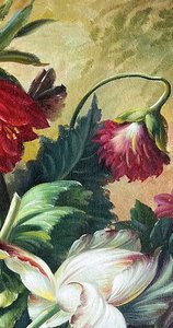 Baroque Floral Still Life With Roses And Peonies