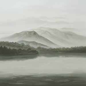 Ethereal Silence Of The Sage Mist Over Veiled Mountain Peaks — Laurent Roche