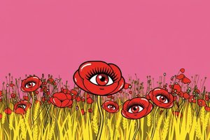 The Unblinking Iris Of The Crimson Field — Jacques Villedieu