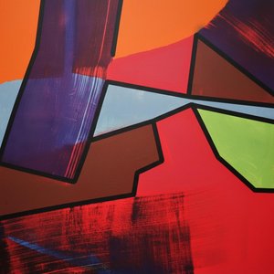 Fragmented Resonance: A Monumental Symphony Of Interlocking Chromatic Shards And Kinetic Geometry — Caroline Pelletier, Aggressive Confrontational Pop