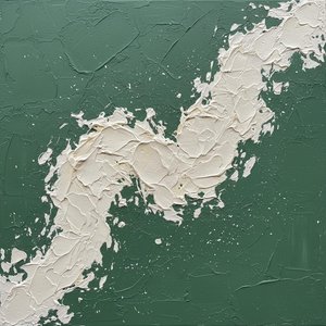 Fractured Sage: A Monumental Study In Sculptural White Impasto And Organic Motion — David Moreau, Contemporary Abstraction
