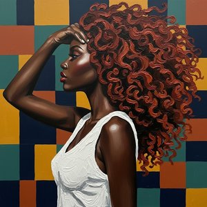 Monumental Silhouette In Ochre And Auburn: A Singular Study Of Organic Grace — Christian Noiret