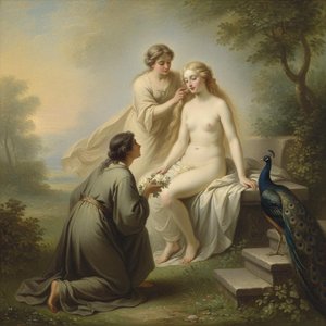 The Alabaster Reverie: An Eternal Offering In Chiaroscuro — Marc Duvallier