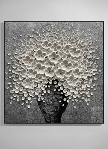 Monolithic Serenity: A Sculptural Study Of Ethereal White Petals And Charcoal Shadows — David Moreau