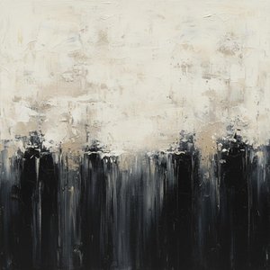 Monolithic Horizon Of Alabaster Scars And Descending Obsidian Shadows — Christian Noiret, Contemporary Abstract Painting
