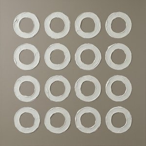 Rhythmic Echoes In Sculptural White: A Meditative Study Of Tactile Geometric Harmony — David Moreau, Plaster & Texture Art