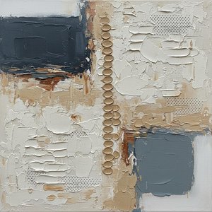 Monolith Of Shadows: A Sculptural Study In Fragmented Earth And Slate — David Moreau, Plaster & Texture Art