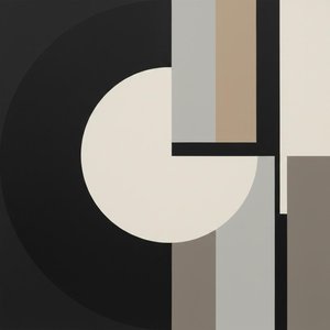 Monolithic Equilibrium: A Singular Study In Geometric Shadow And Silent Architectural Grace — Laurent Fabre, Neo-abstract Art