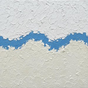 Cerulean Rhythms In Sculptural Relief: A Meditative Study Of Organic White Waves — David Moreau