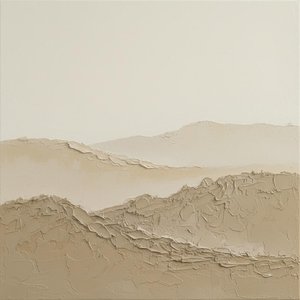 Monolithic Silence: A Sculptural Study Of Ethereal Sand And Timeless Horizons — David Moreau, Plaster & Texture Art