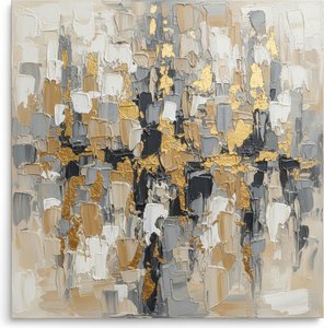 Fragmented Monolith In Gilded Neutrals: A Sculptural Study Of Ordered Chaos — David Moreau
