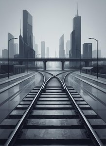 Divergent Lines In A Misted Metropolis — Henri Roux