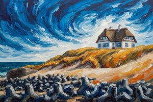 Cerulean Turbulence: The Coastal Sentinel