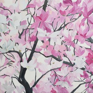 Ephemeral Bloom In Charcoal Shadows: A Singular Masterpiece Of Impasto Petals — Adrien Cordier