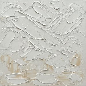 Ethereal Echoes In Cream: A Sculptural Study Of Serenity And Tactile Light — David Moreau, Plaster & Texture Art