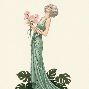Monstera Leaves And The Polka Dot Gown — Valentin Laurent De Courcey