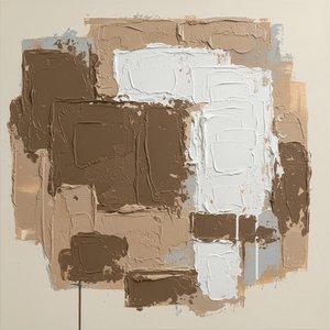 Fragmented Earth: A Monumental Study In Sculptural Umber And Ethereal Light — David Moreau, Contemporary Abstract