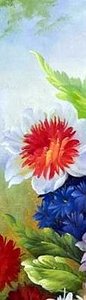 Romantic Floral Still Life On Linen