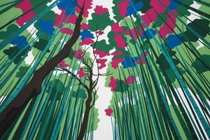 Vertical Rhythms In Magenta And Teal — Baptiste Guérin, Fauvism